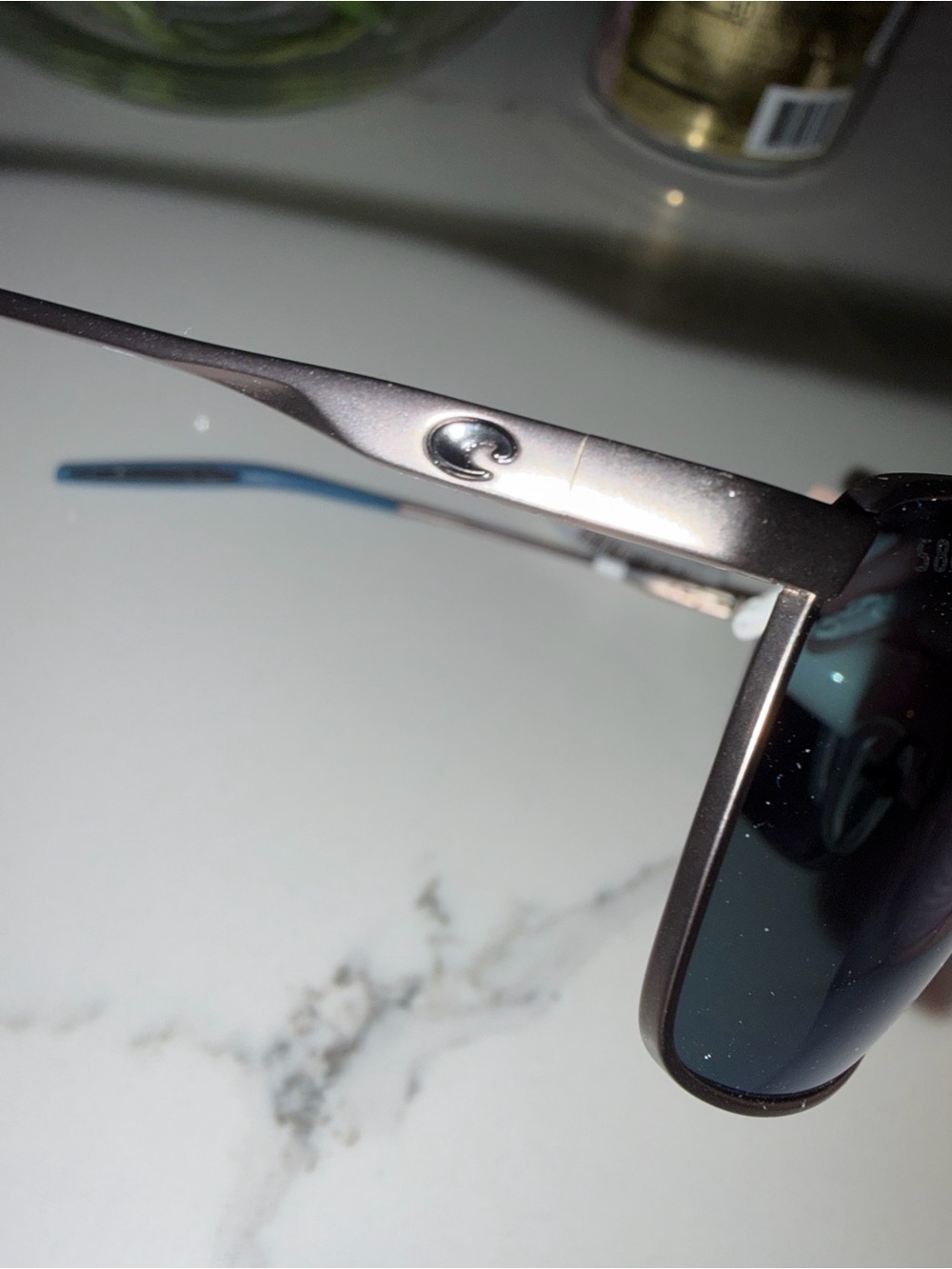 Costa Del Mar Turret Sunglasses Matte Gunmetal Blue Mirror 580P Polarized NWT - Picture 3 of 5